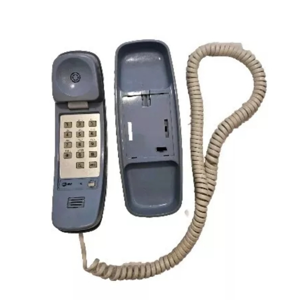 Vintage AT&T 210 Trimline Corded Wall Phone Light Blue Retro 80s Landline Works